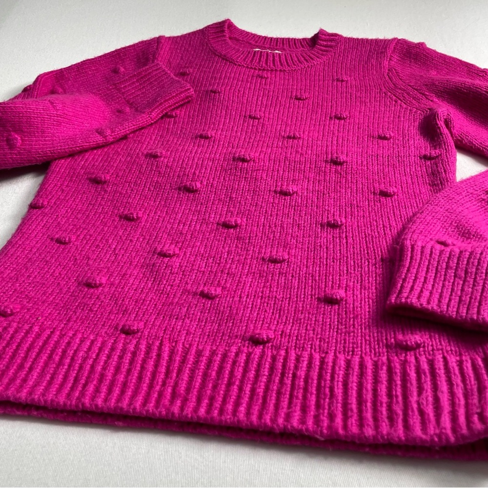 Lucky Brand Bobble Stitch Crewneck Cotton Blend Knit Sweater - Picture 6 of 11